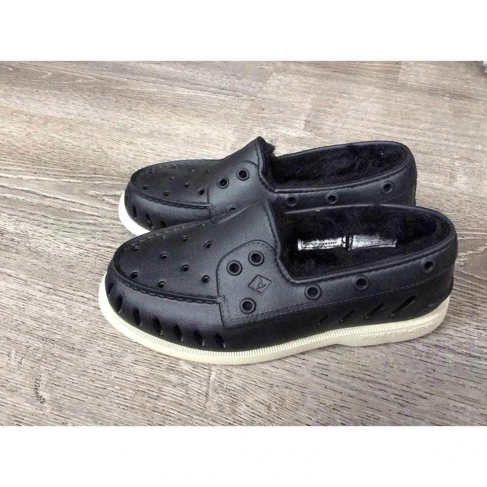 Sperry Authentic Original Cozy Float Boat Mens 4 36 Black Casual Shoes STS23884